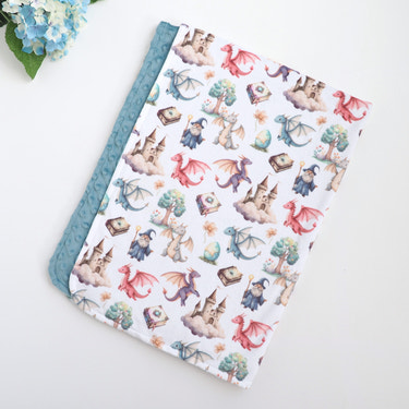 Dragon's Kingdom Minky Baby Blanket