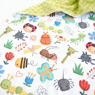 Bug Buddies Minky Baby Blanket - MOOGCO Baby