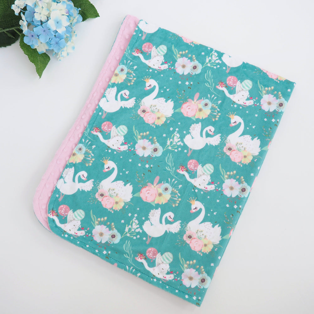 Baby & Toddler Minky Blanket - Swans