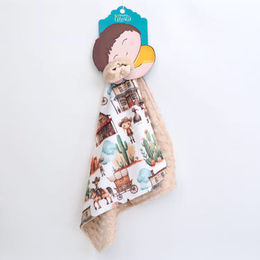 Mini Minky Blanket West Adventure - Soft, cozy baby blanket for comfort and warmth during adventures.