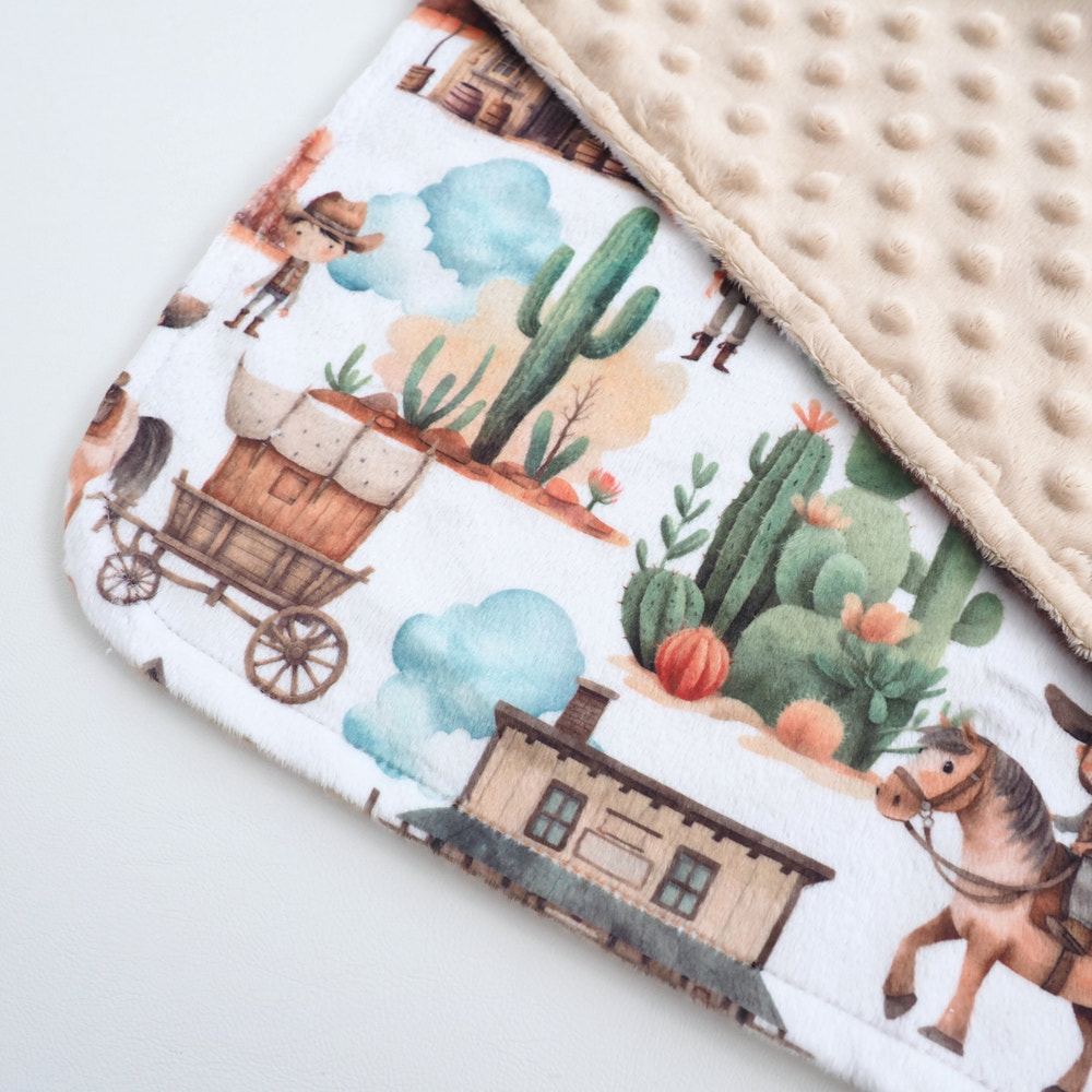 Mini Minky Blanket West Adventure