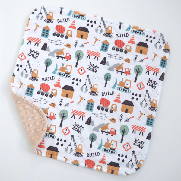 Mini Minky Blanket Little Builder