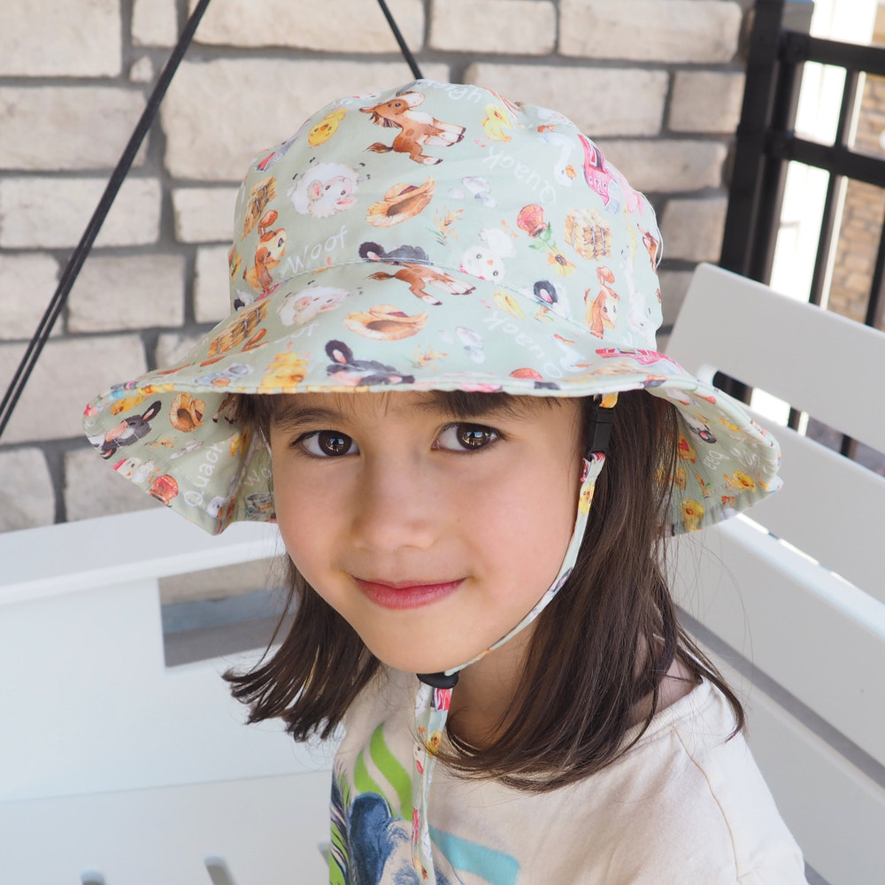 Baby & Kids Sun Hat - Farm Melody - MOOGCO Baby