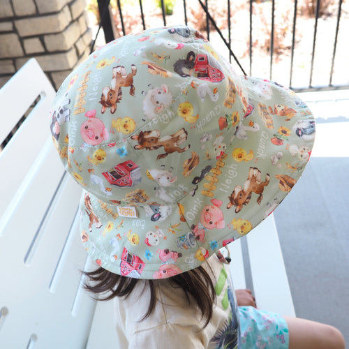 Baby & Kids Sun Hat - Farm Melody - MOOGCO Baby