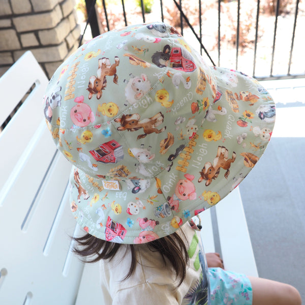 Baby & Kids Sun Hat - Farm Melody