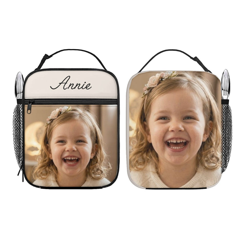 Personalized Photo Insulated Lunch Tote Bag – Upload your Photo & Add your Name