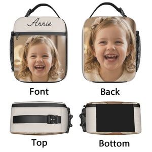 Personalized Photo Insulated Lunch Tote Bag – Upload your Photo & Add your Name