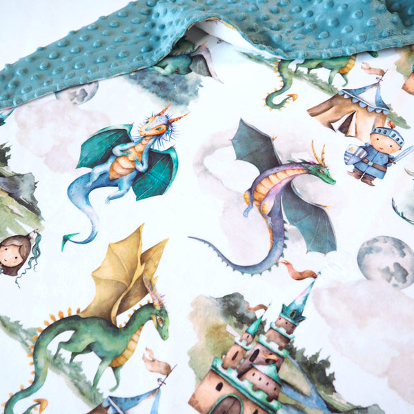 Baby & Toddler Minky Blanket - Dragons & Knights