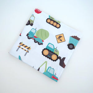 Buttery Soft and Stretchy Swaddle Blanket - Construction Trucks