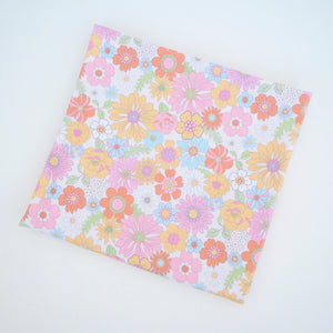 Retro floral baby swaddle blanket in angle 6, perfect for cozy and stylish infant wrapping.