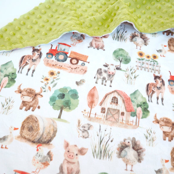 Farm Life Minky Baby Blanket