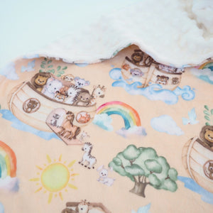 Noah's Ark Minky Baby Blanket