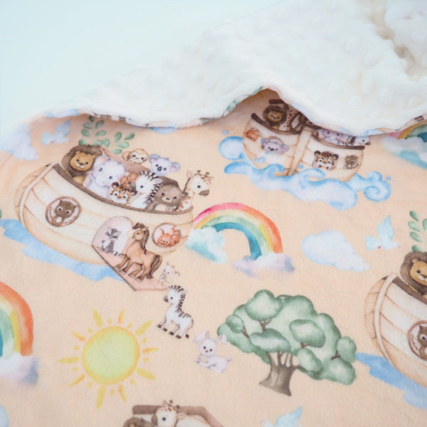 Noah's Ark Minky Baby Blanket
