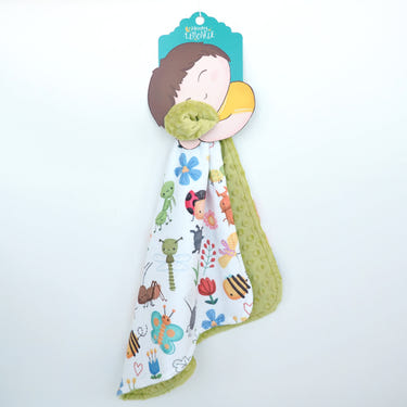 Mini Minky Blanket Bug Buddies for babies, soft and cozy bedding for peaceful sleep.