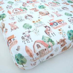 Farm Life Fitted Crib Sheet
