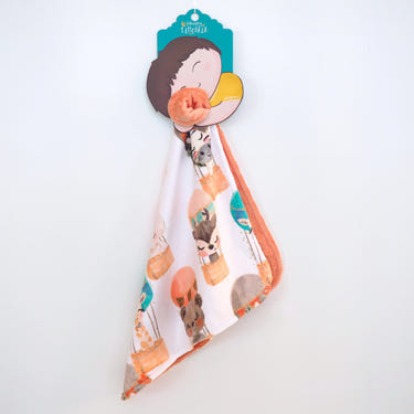 Mini Minky Hot Air Balloon Blanket for babies - soft, cozy, and perfect for cuddles and comfort.