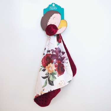 Mini Minky Blanket Red Floral