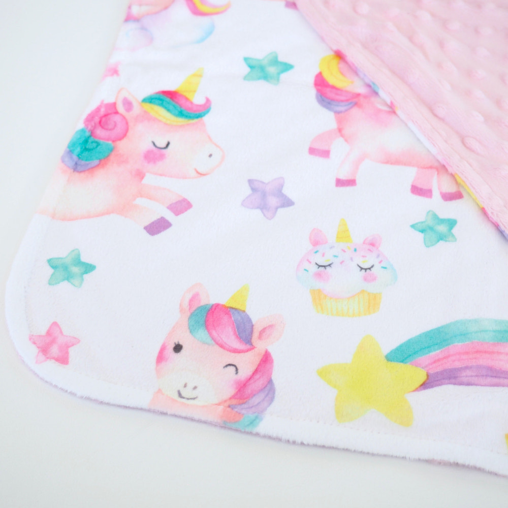 Mini Minky Blanket Unicorns