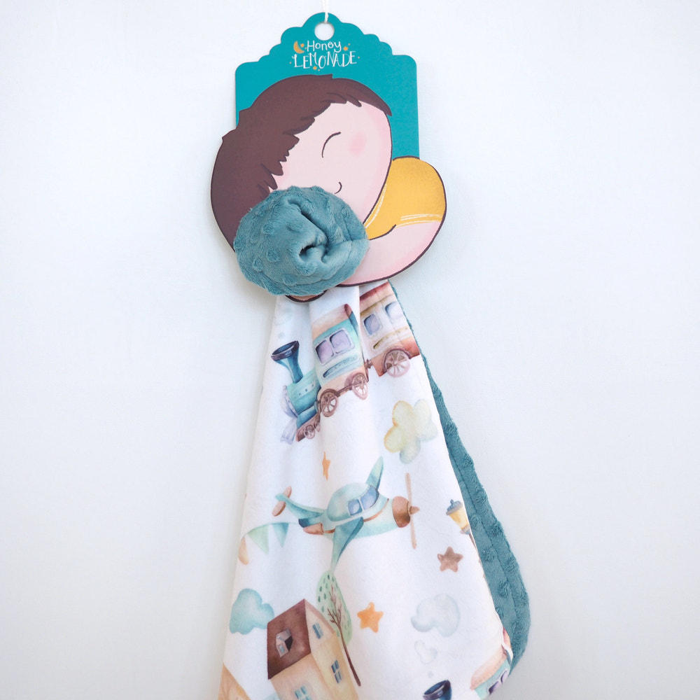 Mini Minky Blanket Airplane & Train - MOOGCO Baby