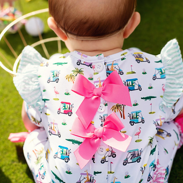 The Palms Girls Golf Romper - MOOGCO Baby