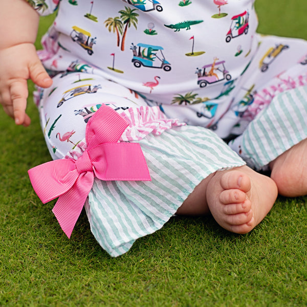 The Palms Girls Golf Romper - MOOGCO Baby