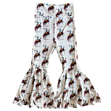 Pavie Bucking Broncs Kids Bamboo Bell Bottoms