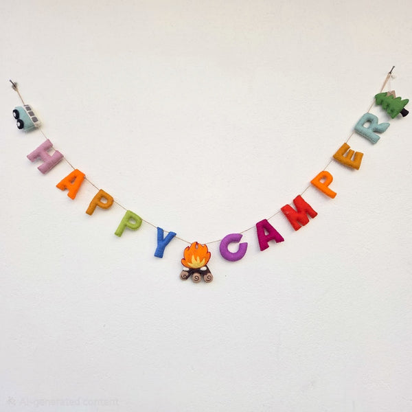 Felt Garland - Happy Camper