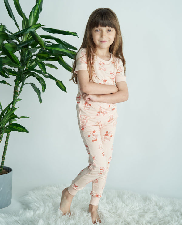 Bamboo Short Sleeve Pajama Set (Plantastic Print)