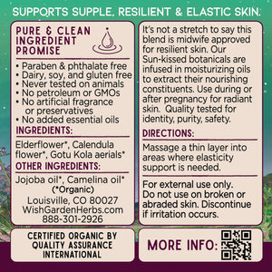 Pregnant Belly Skin Elasticity Oil in a bottle, showcasing its nourishing formula for expecting mothers.