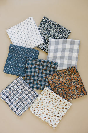 Vintage Plaid Muslin Burp Cloth - MOOGCO Baby