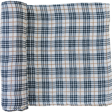 Vintage Plaid Muslin Swaddle Blanket - MOOGCO Baby