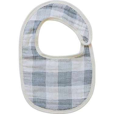 Coastal Plaid Classic Muslin Bib - MOOGCO Baby