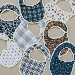 Navy Berry Classic Muslin Bib - MOOGCO Baby