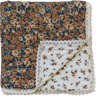 Venetian Floral + Autumn Bloom Lace Muslin Quilt - MOOGCO Baby