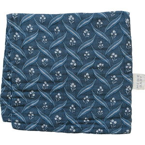 Navy Berry Muslin Burp Cloth