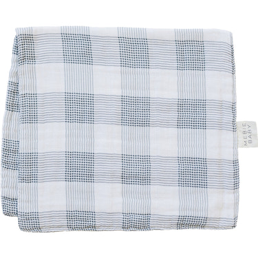 Coastal Plaid Muslin Burp Cloth - MOOGCO Baby