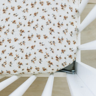 Autumn Bloom Muslin Crib Sheet - MOOGCO Baby