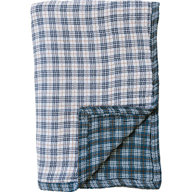 Vintage Plaid + Navy Plaid Twin Muslin Quilt - MOOGCO Baby