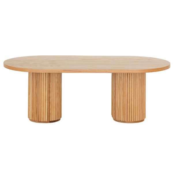 Fluted Oval Kids Table – Solid European Oak Activity Table