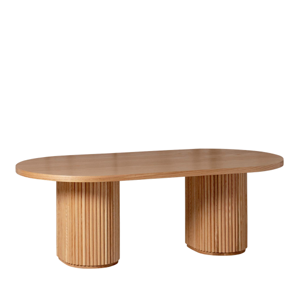 Fluted Oval Kids Table – Solid European Oak Activity Table
