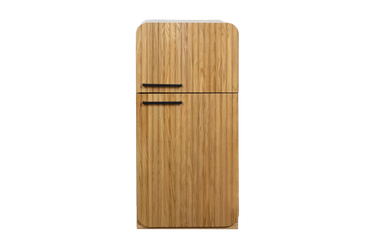 Oak Fluted Play Fridge – Montessori Wooden Toy Refrigerator