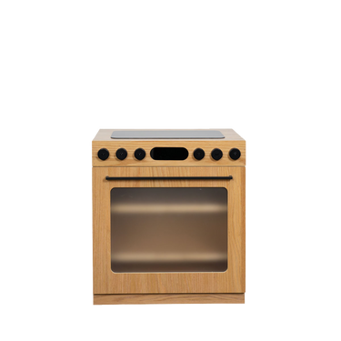 Oak Fluted Play Oven – Montessori Wooden Toy Kitchen