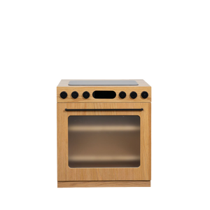 Oak Fluted Play Oven – Montessori Wooden Toy Kitchen