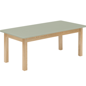 Matt Sage Rectangle Table (47.5" x 30" x 17") –  Solid Oak Frame