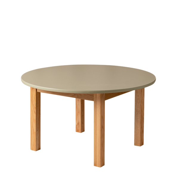 Round Sage Kids Table – 35" Diameter Oak Base