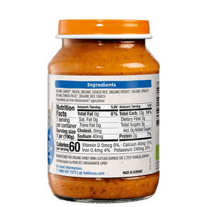 Holle Organic Baby Food Jar Veggie Risotto - 12 jars, angle view showcasing nutritious baby meal options.