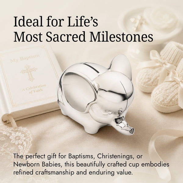 Krysaliis Silver-plate Elephant Baby Bank