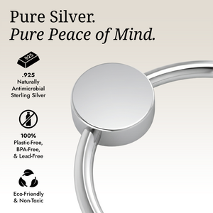 Krysaliis Sterling Silver Teether Rattle - Flat Ring