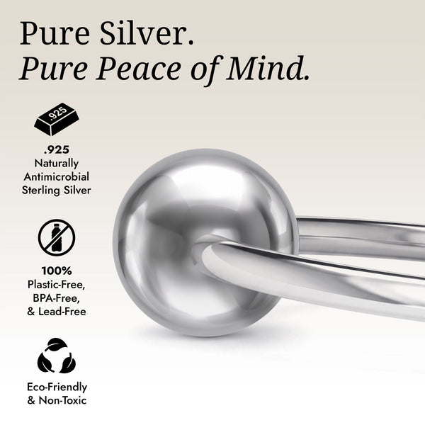 Krysaliis Sterling Silver Teether Rattle - Single Ring