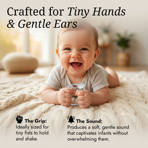 Krysaliis Sterling Silver Teether Rattle - Flat Ring